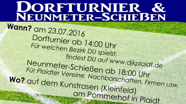 Straßenturnier 23.07.2016 – Einteilung der Bezirke