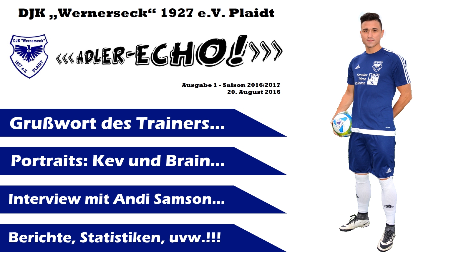 Stadionheft: „Adler-Echo!“ Nr. 1 – Saison 2016/2017
