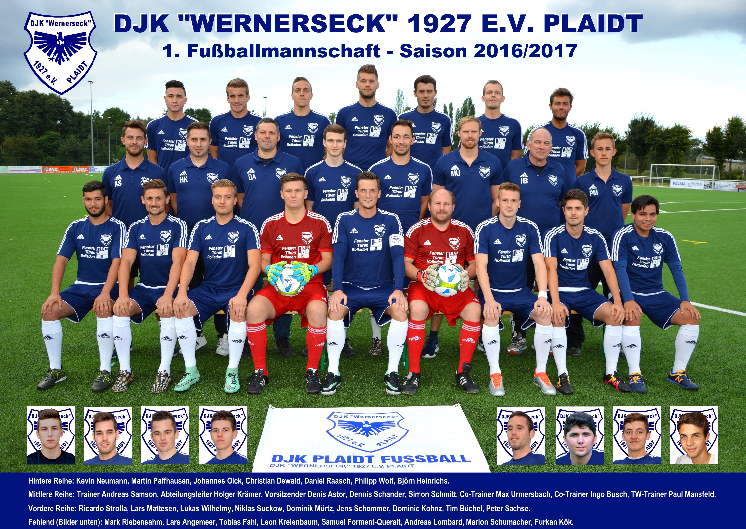 Offizielles Mannschaftsfoto 2016/2017