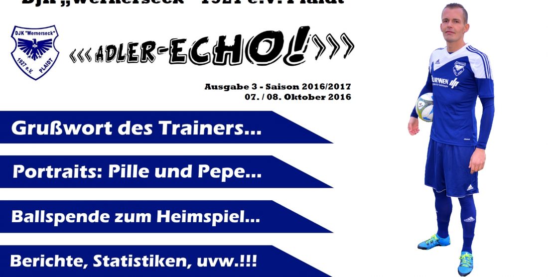 Stadionheft: „Adler-Echo!“ Nr. 3 – Saison 2016/2017