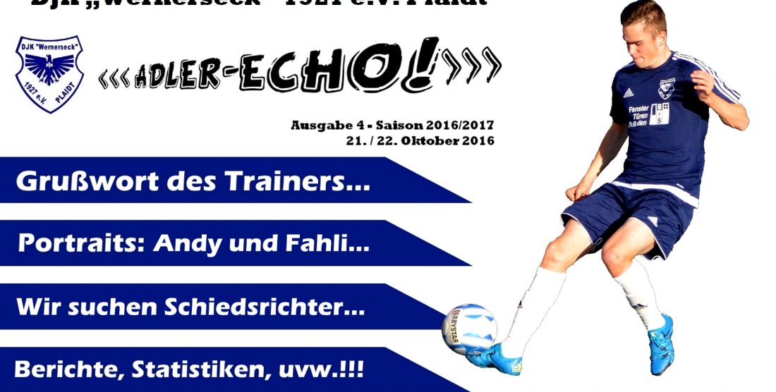 Stadionheft: „Adler-Echo!“ Nr. 4 – Saison 2016/2017