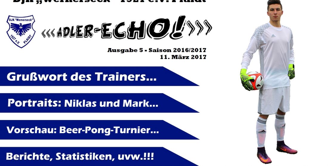 Stadionheft: „Adler-Echo!“ Nr. 5 – Saison 2016/2017